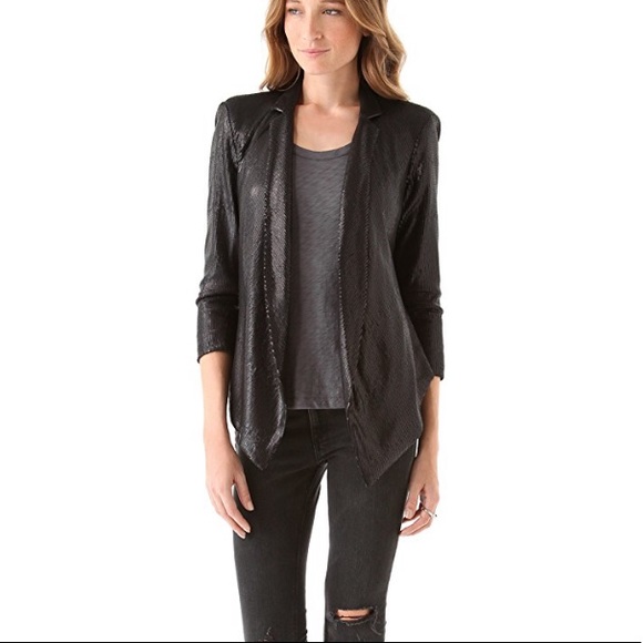 Ella Moss Jackets & Blazers - Ella Moss Cleo black sequin jacket blazer - size S